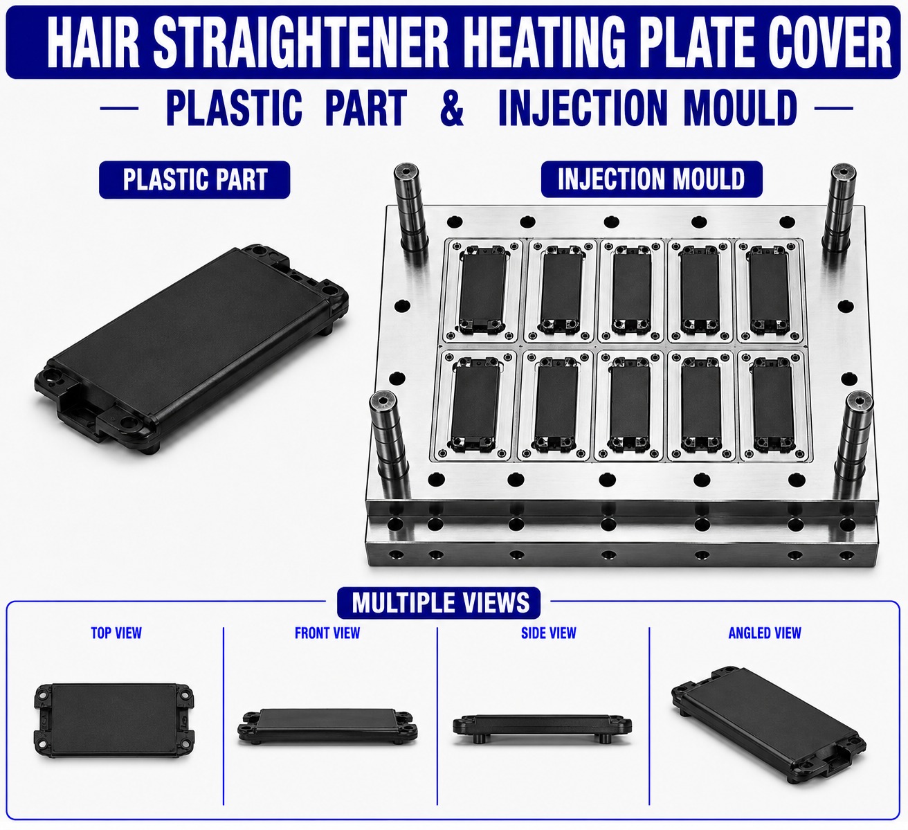 Hair Straightener Plastic Heating Plate Cover Mould and Moulding Service